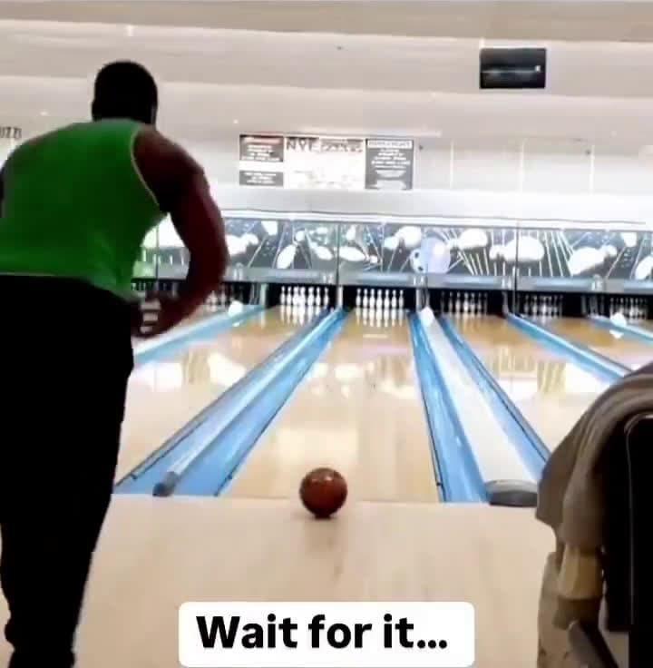 cover for He sent a bowling ball into the future #OddlySatisfying
