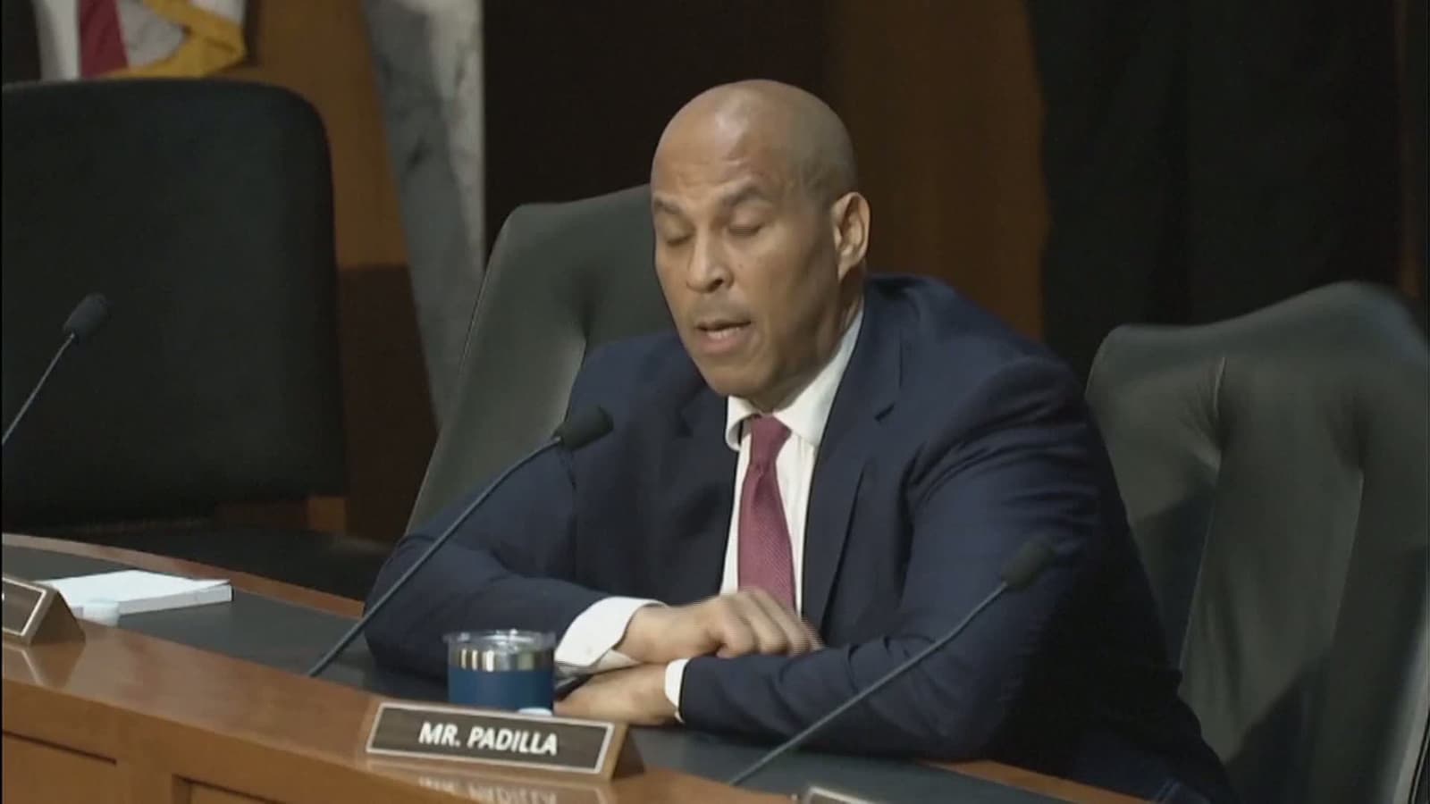 cover for Sen. Booker to FBI chief Patel: 'I am not afraid of you!'