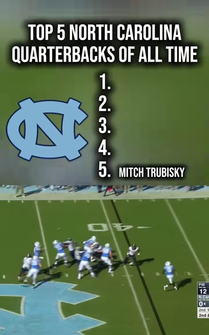 cover for Top 5 North Carolina QBs of All Time — does your pick crack the list? 🏈🔥 #cfb #CollegeFootball #unc #northcarolina #tarheels