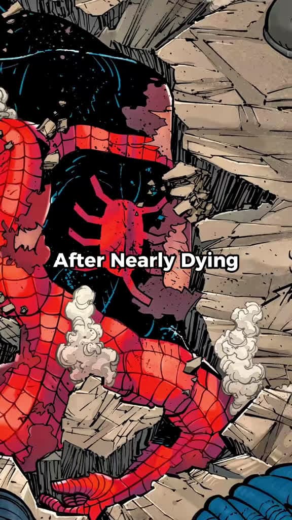 cover for Spider-Man takes a break - watch him recharge before the next web-swing 🕷️ #SpiderMan #MarvelComics #Comics