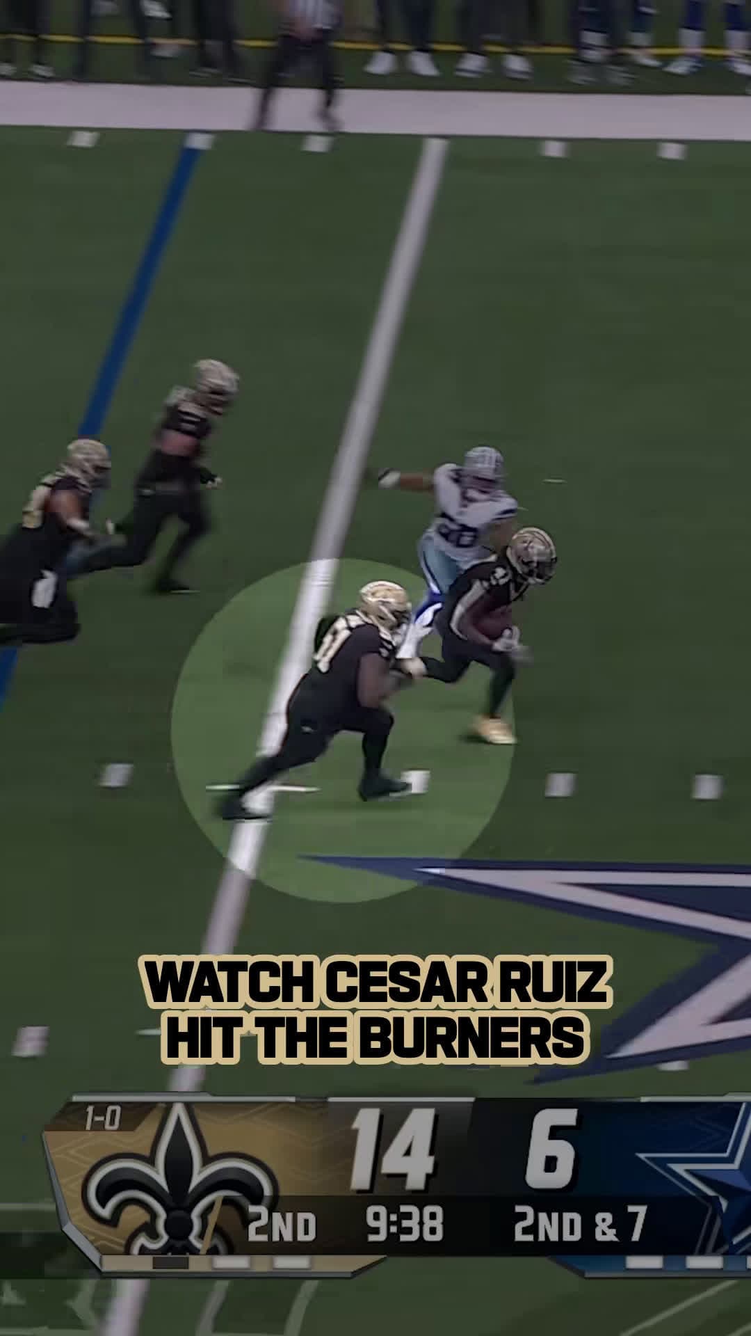 cover for big fella was movin' 🏃‍♂️ #caesarruiz #neworleans #saints #nfl