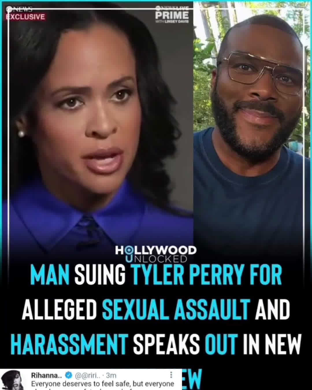 cover for #rihanna reacts to #tylerperry sexual assault case ,were #Derekdixon (one of his employees ) is suing him for sexual assult and harassment" ,whats your thought ?#rihanna#riri#rihannanavy#foryou#fyp#viral#celebritynews#popculture