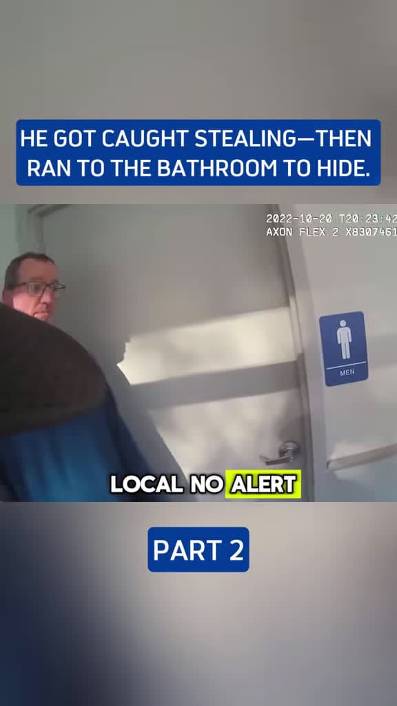 cover for Caught red-handed: man hides in the Walmart restroom after attempting to shoplift 😳 #Shoplifting #Walmart #CaughtOnCamera