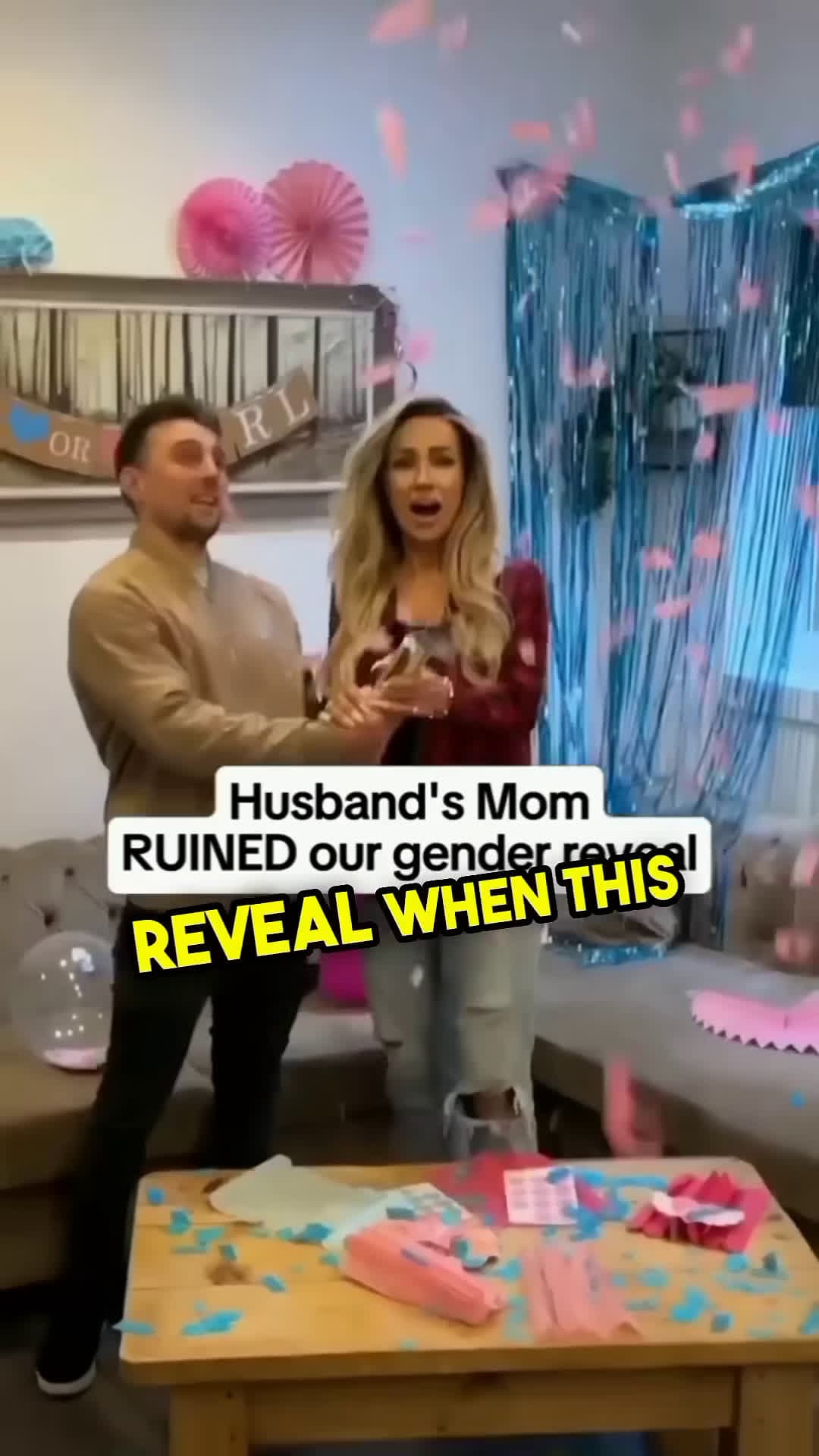 cover for The girls reaction to mother in law ruining the gender reveal