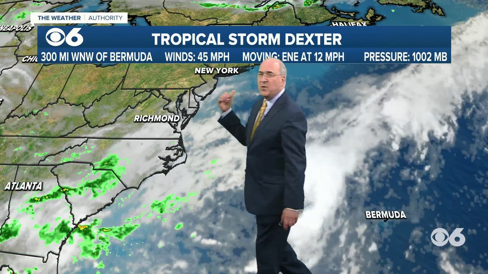 cover for Tracking Tropical Storm Dexter: 'Some strengthening is possible'