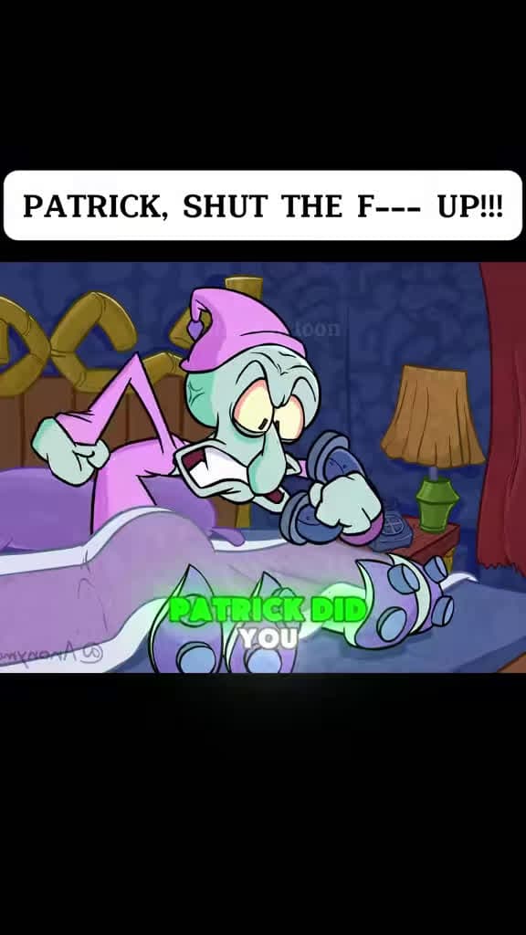 cover for Patrick's epic 'SHUT UP' moment—this SpongeBob clip is pure chaos 😂💥 #SpongeBob #PatrickStar #Funny #Meme