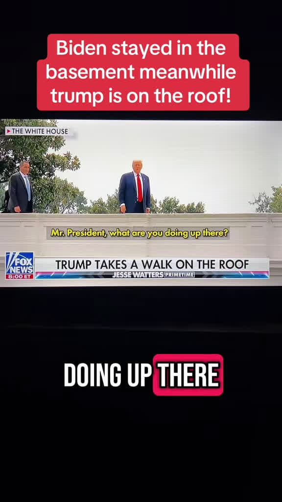 cover for Trump jokes about nukes while showing off his White House roof plans! Reporters can’t believe it 😂 #Trump #WhiteHouse #Politics