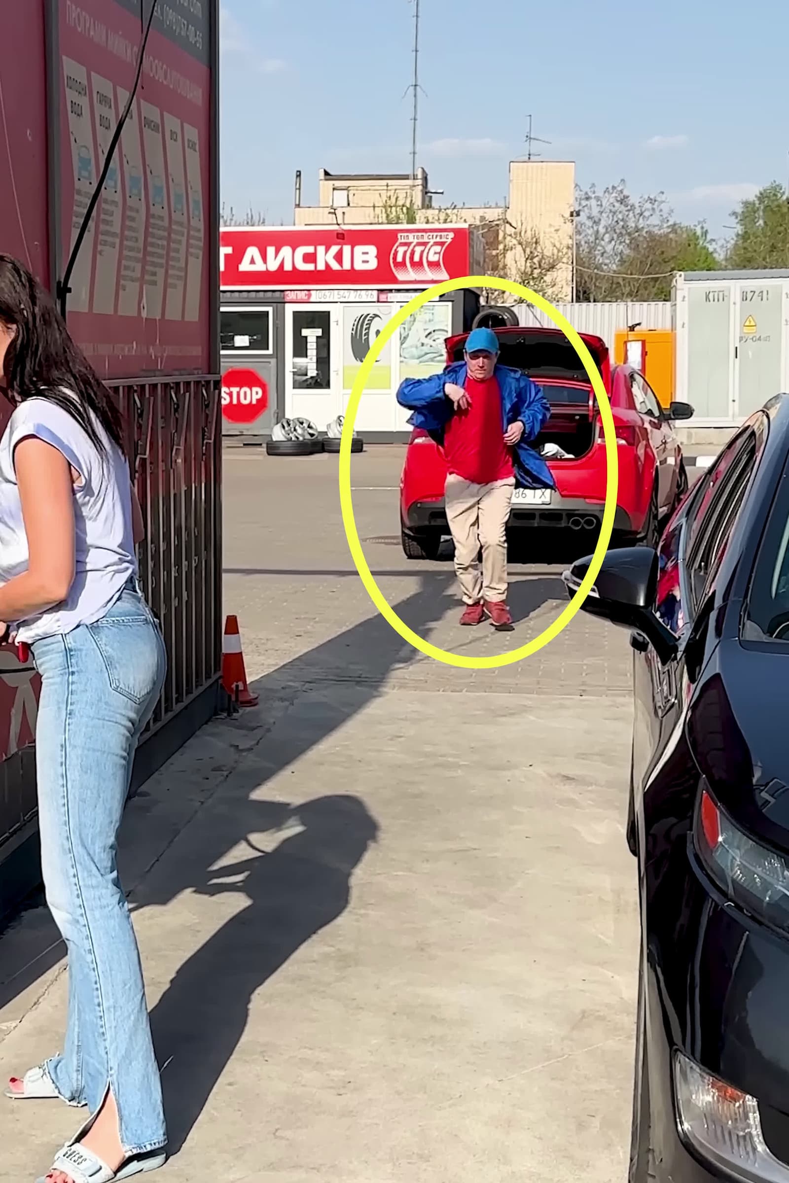 cover for QuickThinking Stranger Shields Dog from Car Wash Spray