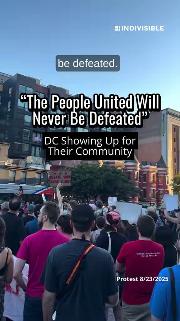 cover for DC stands together against the militarization of their streets! ✊ #FreeDC #NoKings #Unity