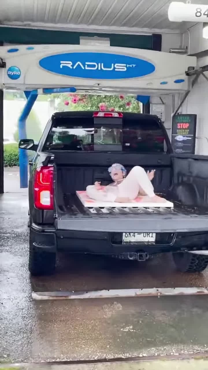 cover for She went through the CAR WASH diy craft art truck chevy funny fun funnyreels viralreels wow