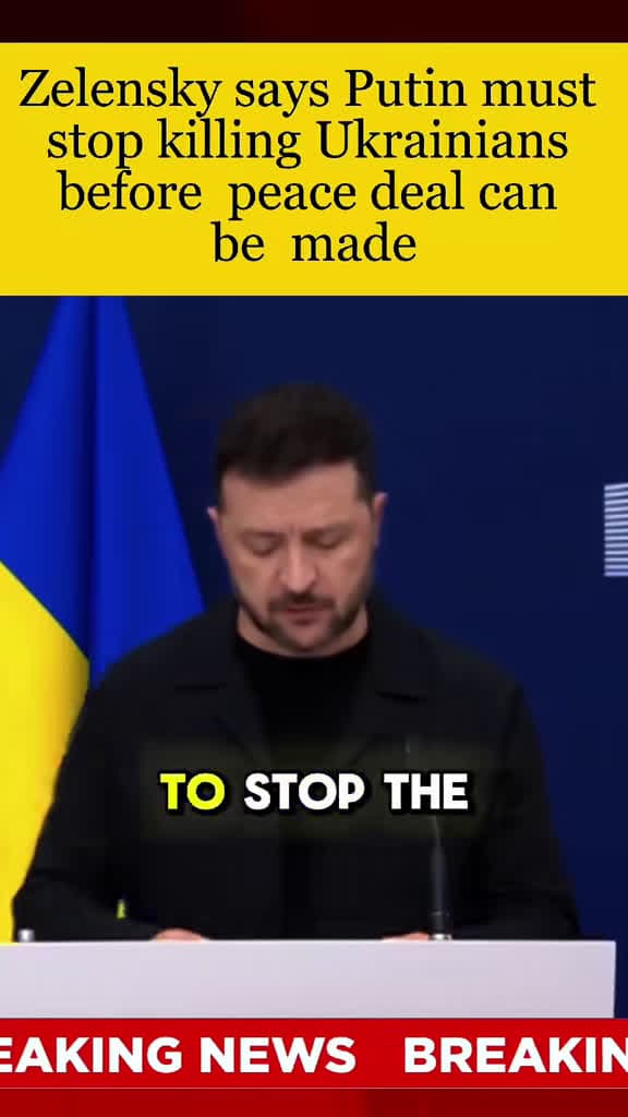 cover for Zelensky demands an end to Russian attacks before any peace deal; Trump and European leaders push for strong security guarantees for Ukraine. #Ukraine #Zelensky #Putin #Trump #PeaceTalks