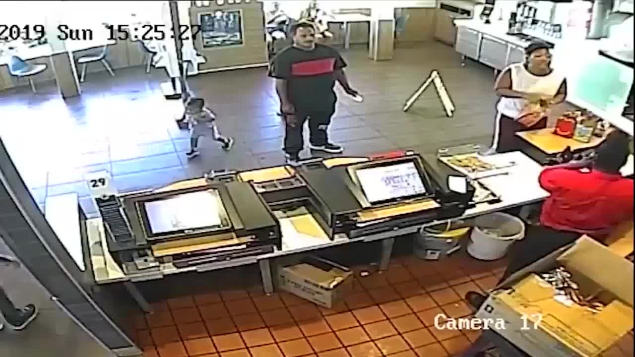 cover for McDonald's manager hits customer with blender after food was thrown at them