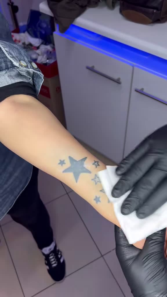 cover for Watch this old tattoo transform into a stunning new piece! Ready for your own fresh start? #TattooTransformation #CoverUpMagic ✨