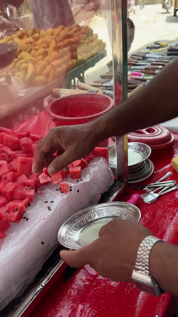 cover for #OddlySatisfying Mouth watering watermelon slices