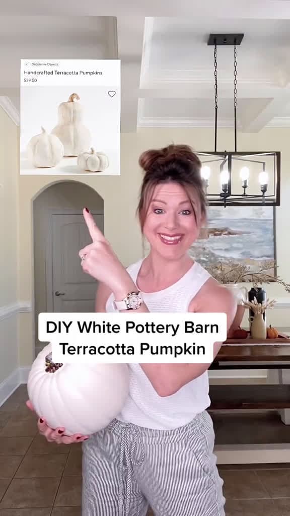 cover for DIY Pottery Barn Terracotta Dupe with a foam pumpkin TikTokTaughtMe potterybarndu 19150 #trending