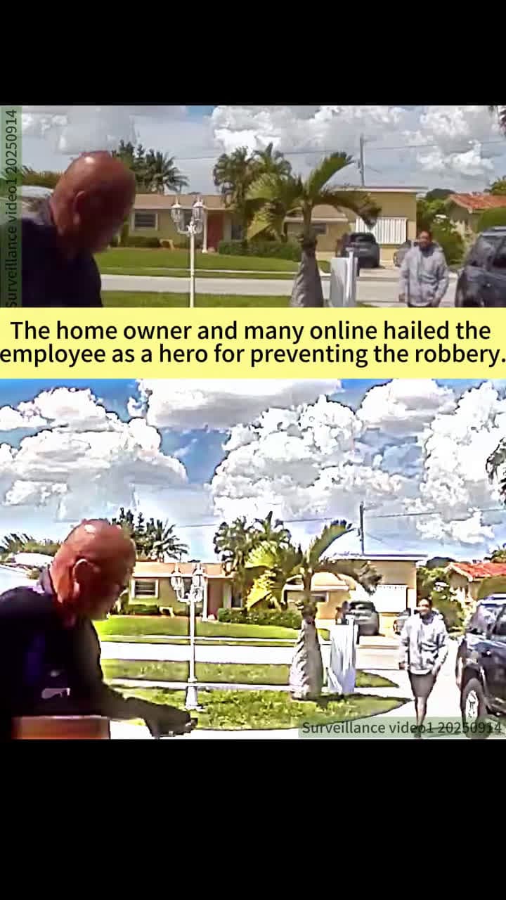 cover for FedEx worker stops a porch pirate in Hialeah caught on camera! 🚨📦 #PorchPirate #CaughtOnCam #FedEx #Hialeah