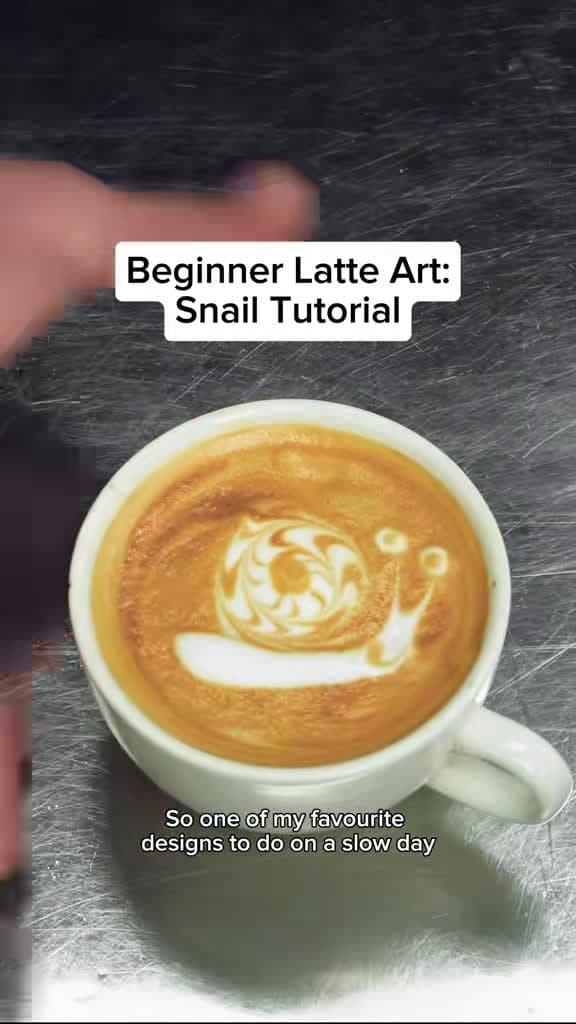 cover for Slow mornings call for cute latte art 🐌☕ #latteart #coffee #barista