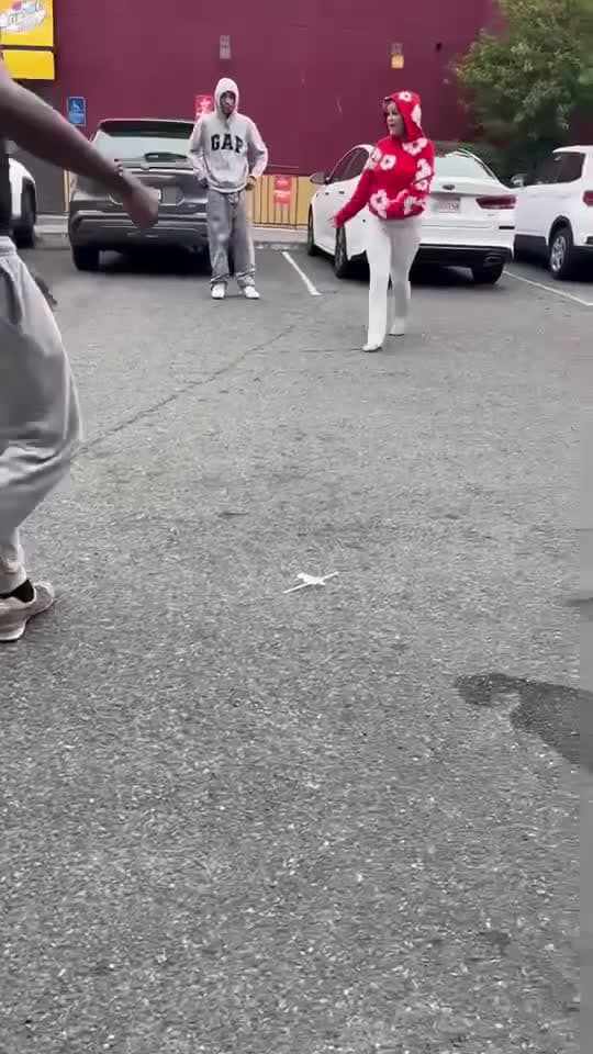 cover for #fight Girl in red tryna talk shi to minors and pulls up tryna fight them js to get her ass beat   #fightcam  #fightcamgoviral  #fightcamforyoupage