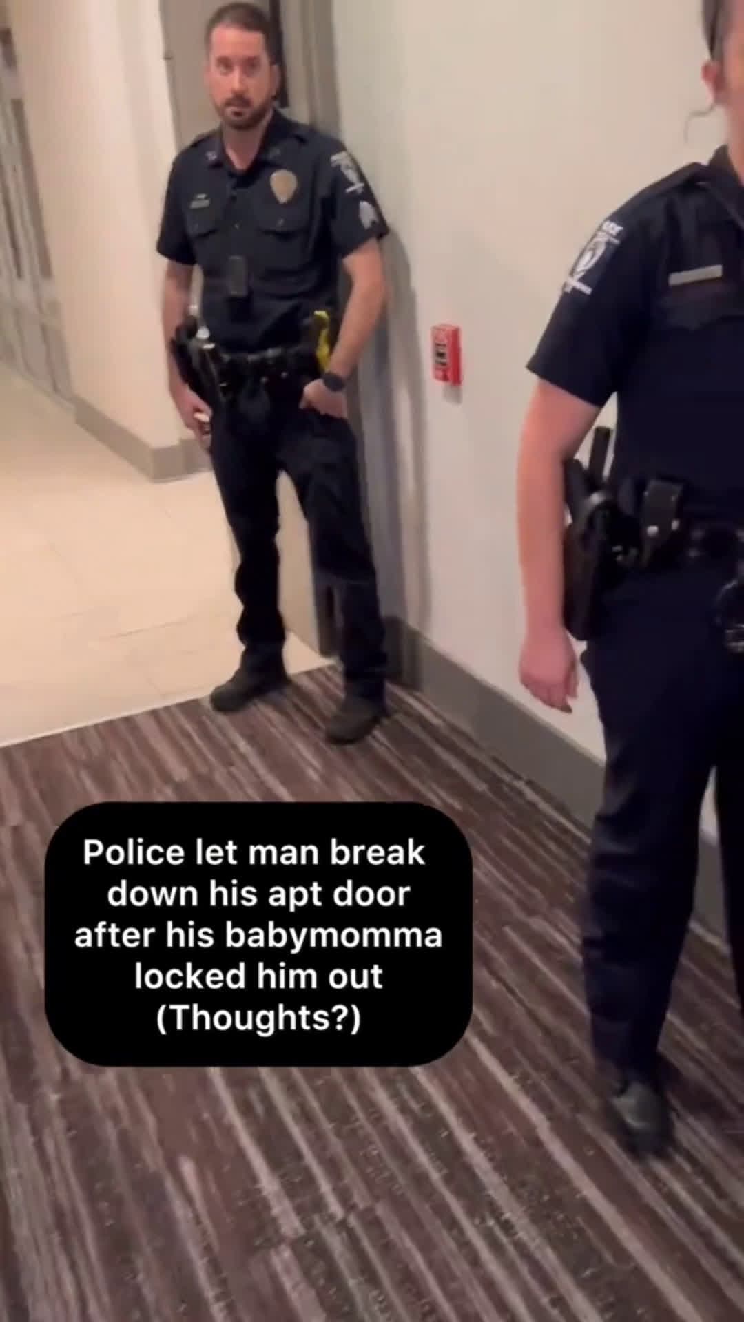 cover for Police lets man break into his apartment after his ex locked#scoopz#fyp