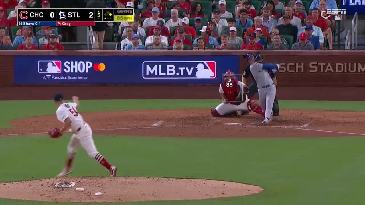 cover for Matt Shaw ties it up for the Cubs in the 5th with his 4th homer in 5 games! 🔥⚾️ #Cubs #MLB #MattShaw #Baseball #HomerHype