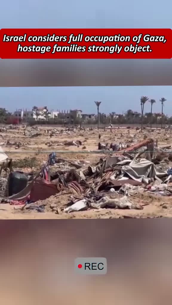 cover for Families of Israeli hostages push back as Israel weighs Gaza occupation. Calls grow for ceasefire amid mounting humanitarian crisis. #Gaza #Hostages #HumanitarianCrisis #Israel #Ceasefire