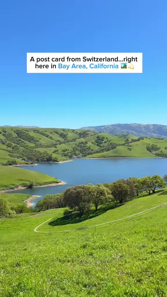 cover for Not Switzerland—it's the Bay Area! Alpine vibes on Del Valle Lake Trail in Livermore. A lush California hike you have to try 🏔️🌿 #California #BayArea #Hiking #DelValleLake