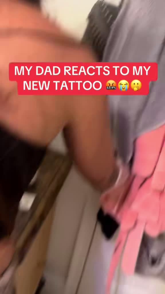 cover for Dad’s reaction to my new tattoo is priceless! 😂😳 #FunnyDad #TattooReveal #EpicReactions