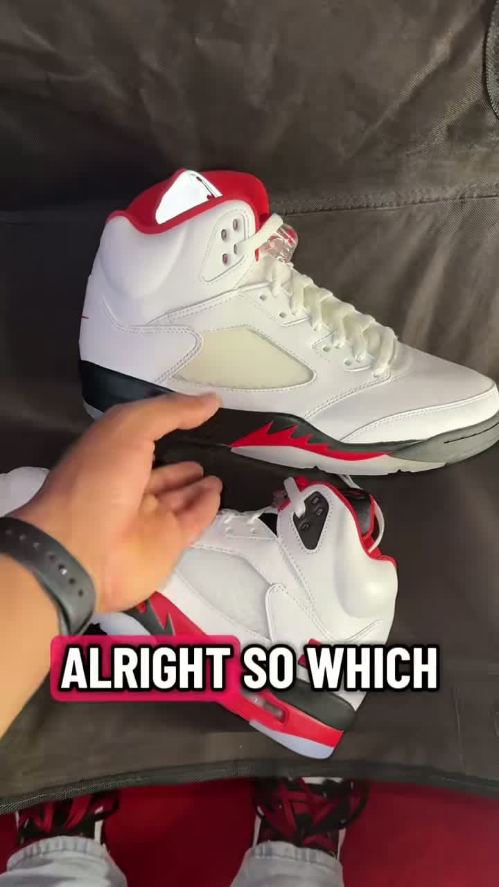 cover for Only one sneaker can win your heart! Which one would you choose? 👟 #Sneakerhead #Jordan5FireRed #SneakerCollection