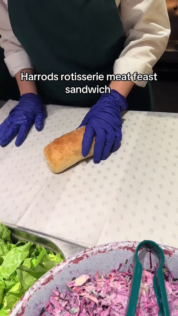 cover for Harrods rotisserie meat feast sandwich  who would try this combo Ann Khoshaba har 49334 #trending