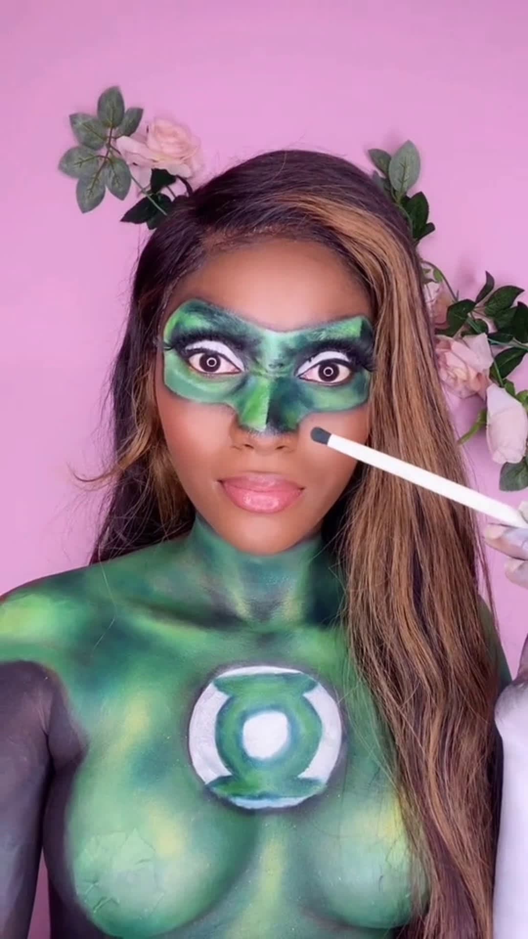 cover for When the doorbell rings😂#greenlanterncosplay#greenlantern#sfxmakeup