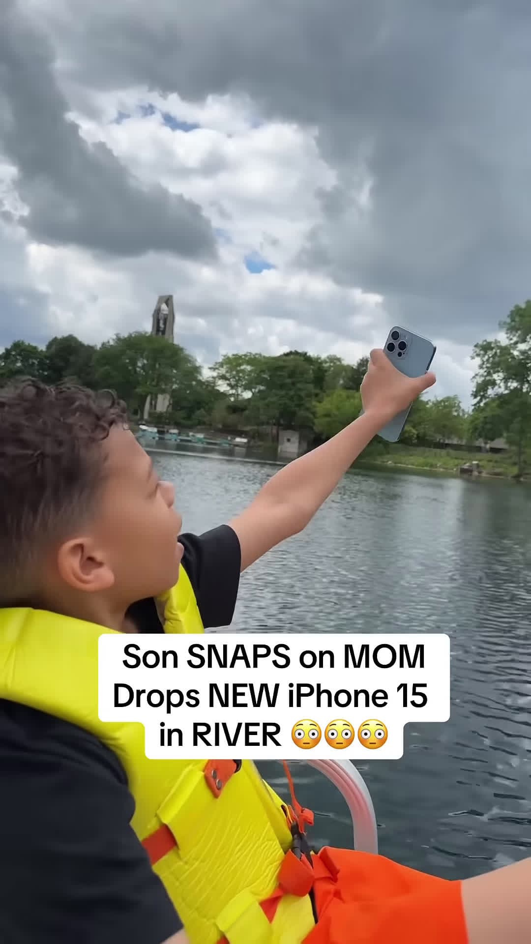 cover for Son DROPS NEW iPhone 16 in RIVER