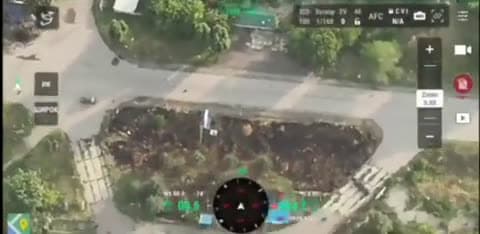 cover for Drone captures intense ambush on Ukrainian truck by Russian soldiers 🚁 #DroneFootage #UkraineWar #MilitaryOps