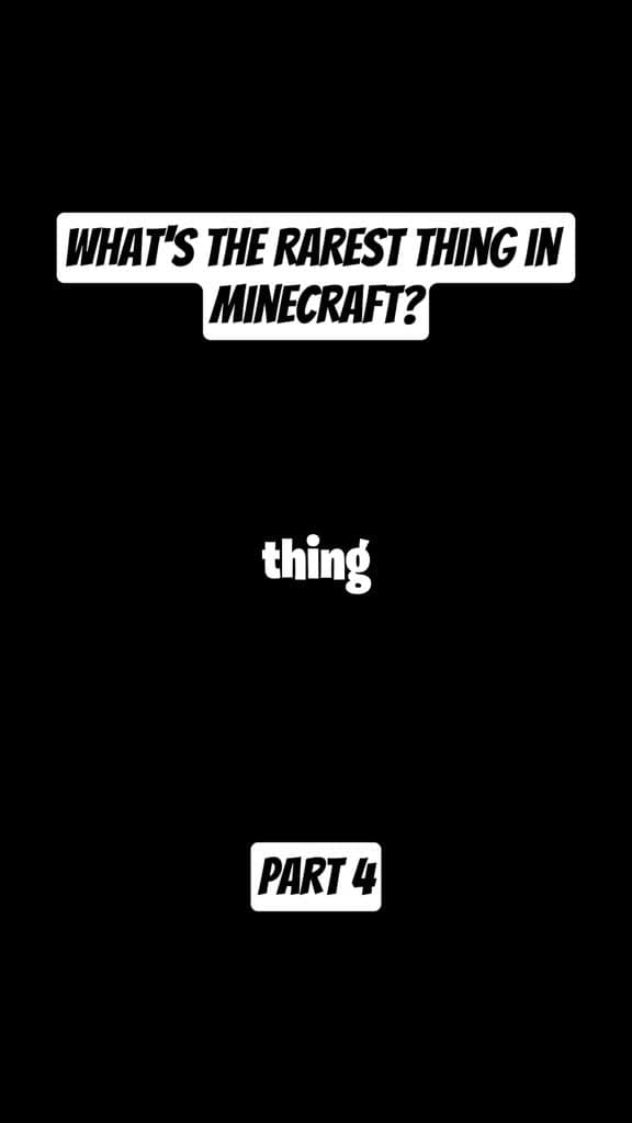 cover for What’s the rarest thing you’ve ever found in Minecraft? 🤔 #Minecraft #RareFinds #Gaming
