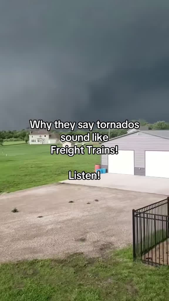 cover for 🌪️ Never ignore tornado warnings — hear the roar of a large damaging tornado in Linwood, KS. Take shelter now. #Tornado #SevereWeather #StormSafety