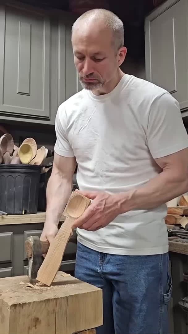 cover for Spoon carvers, you need to know about this guy! #carving #craft #spoon #woodworking #handmade_026 (2)