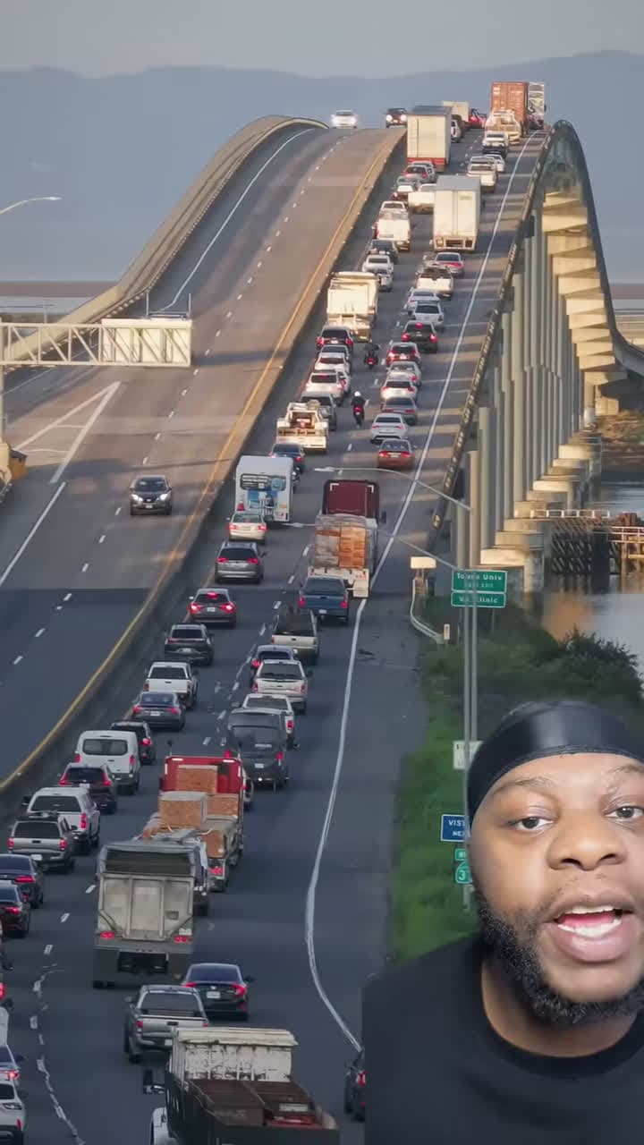 cover for Driving across the breathtaking San Mateo Bridge! 😱🌉 #BayArea #California #SanFrancisco