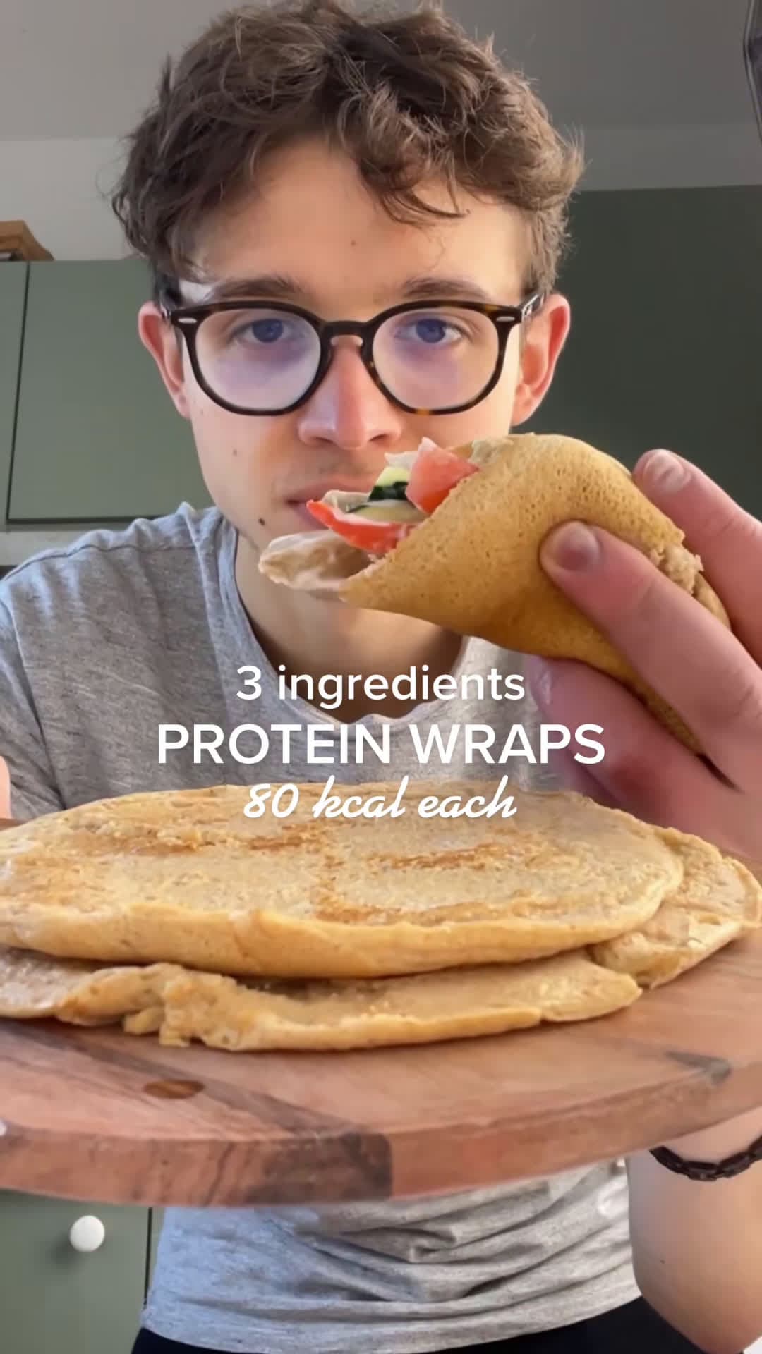 cover for 80 kcal protein wraps (NO protein powder) #healthyrecipes #wrap #highprotein
