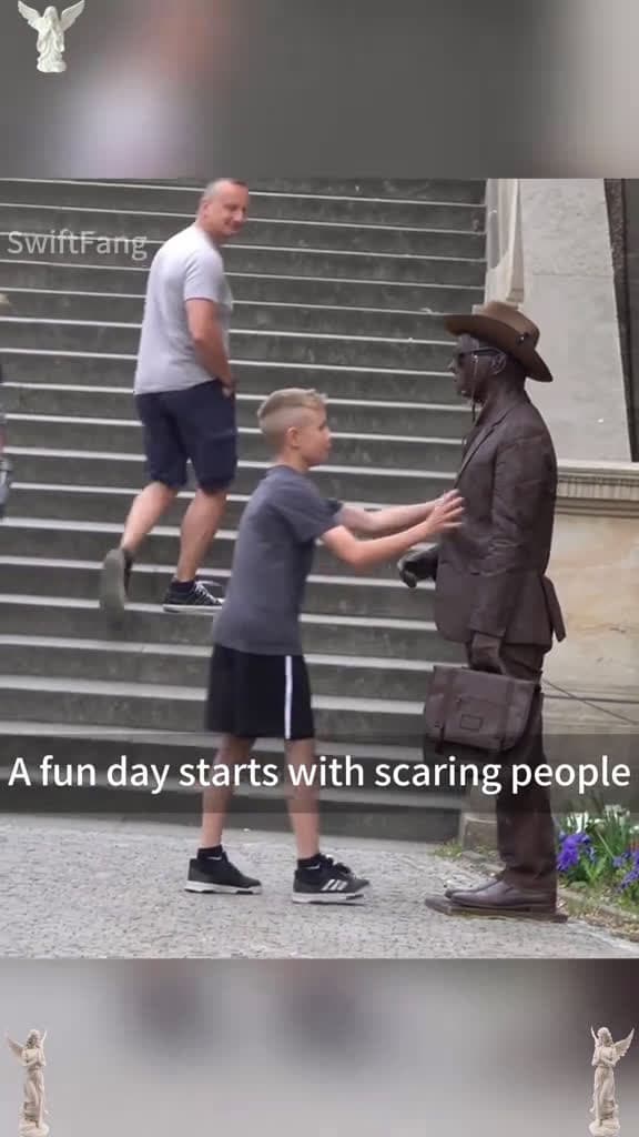 cover for Pretending to be a statue and pranking passersby tiktok foryou sculpture statue prank tric 25279 #nicevideo