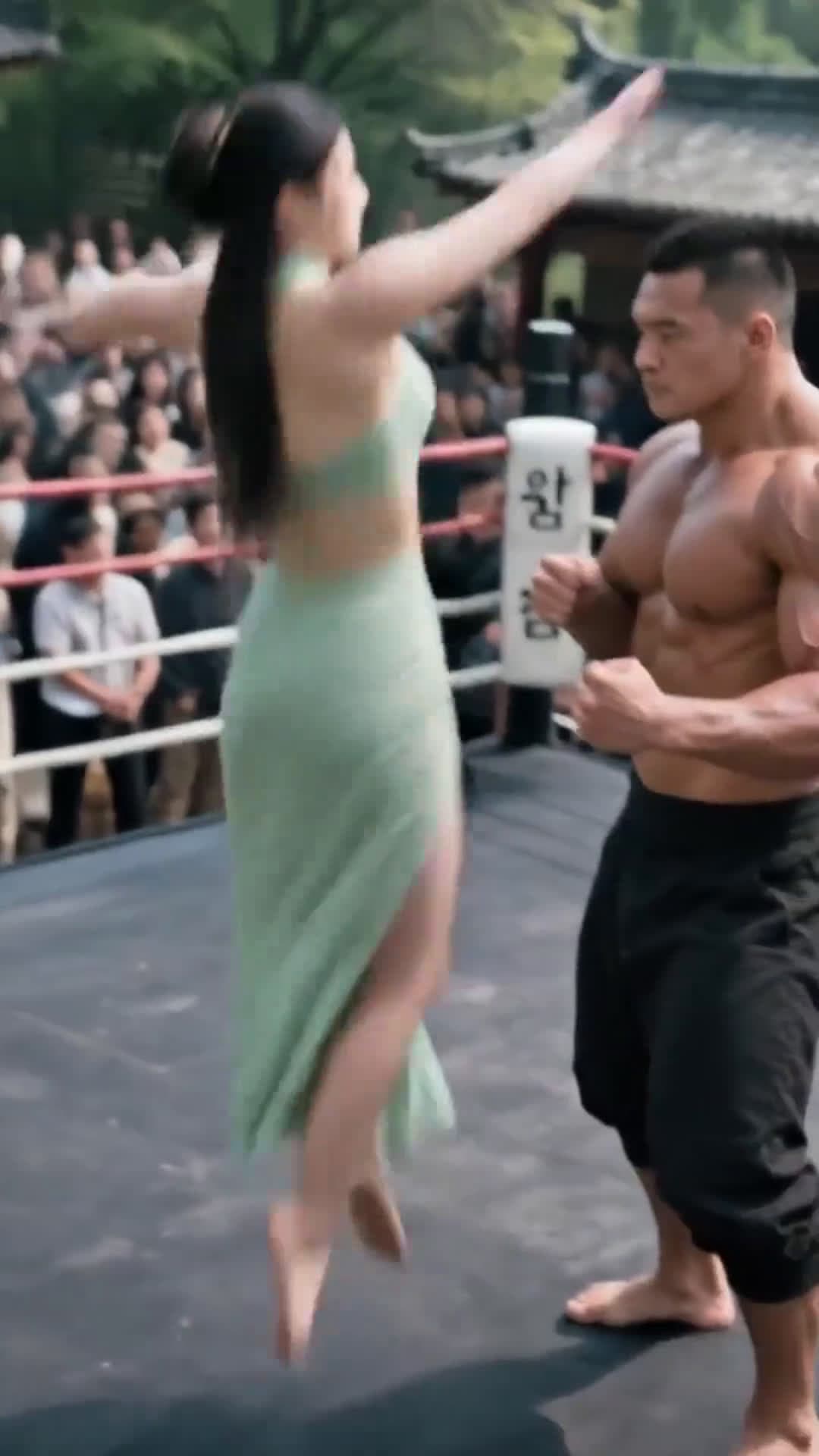 cover for AI generated: Angry Kung Fu Girl fights back #Fight#AIArt#KungFuGirl#MartialArtsAction#Trending