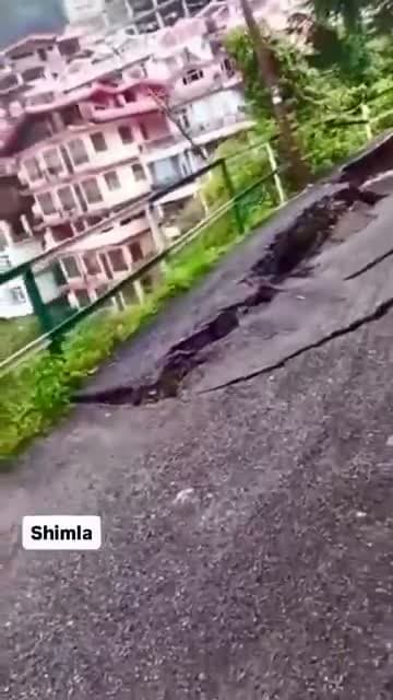 cover for Evacuations after road collapse risk - Panthagati, Shimla, Himachal Pradesh, India - September 16 2025 #landslide #india #disasterupdate 