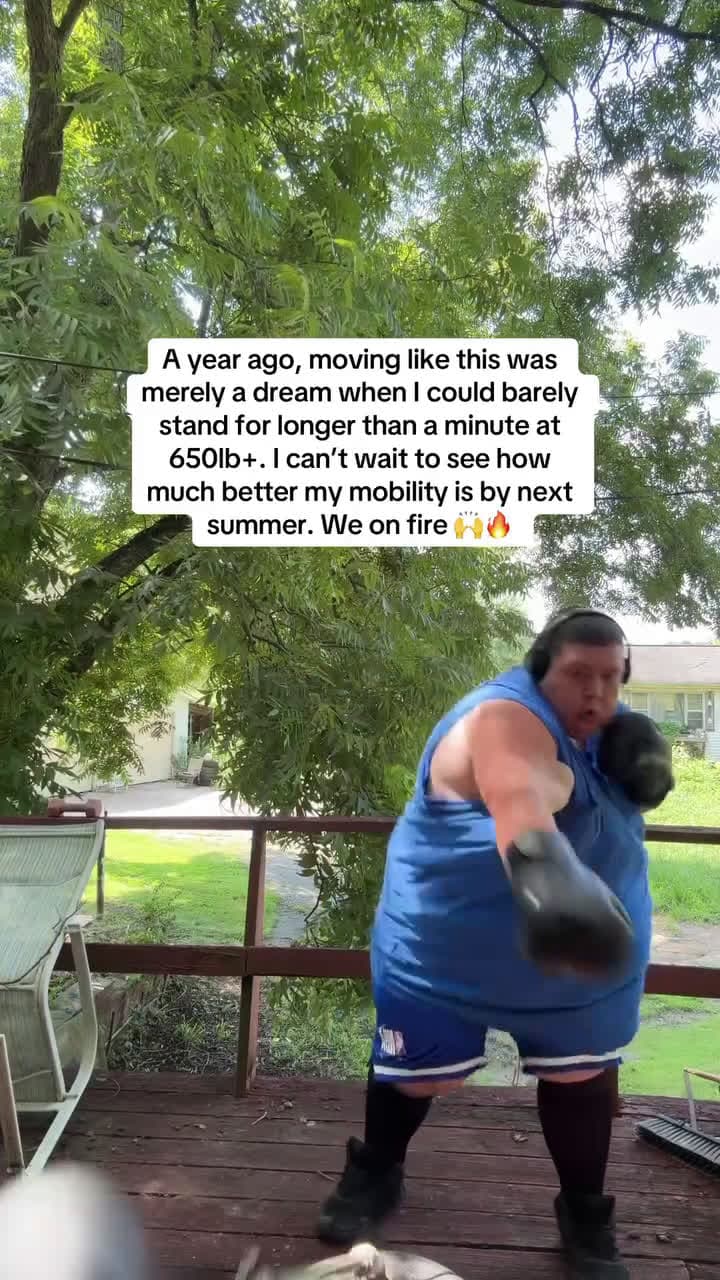 cover for A year ago, moving like this was merely a dream when I could barely stand for longer than a minute at 650lb+. I can't wait to see how much better my mobility is by next summer. We on fire#UnpopularOpinion #CaughtOnCamera