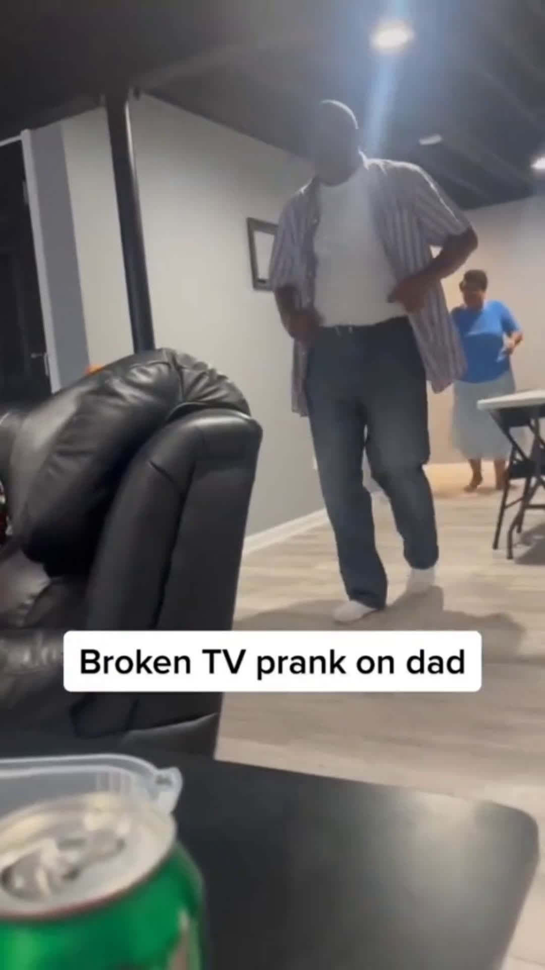 cover for broken tv prank 😂