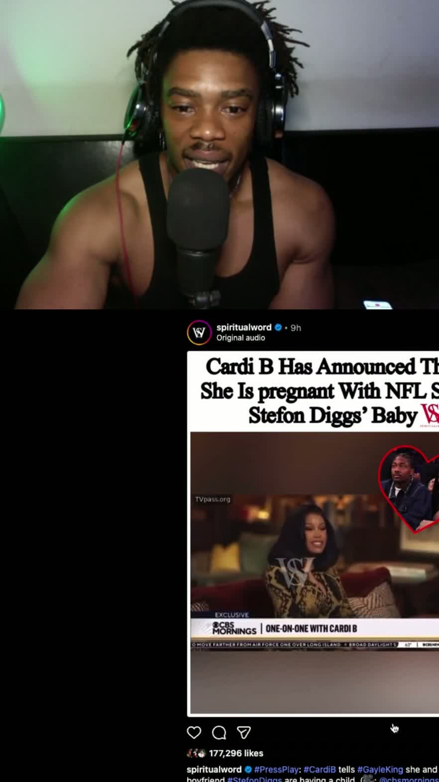 cover for Cardi B pregnant for Stefon Diggs 😲 #celebrity #celebritynews #viral #trending