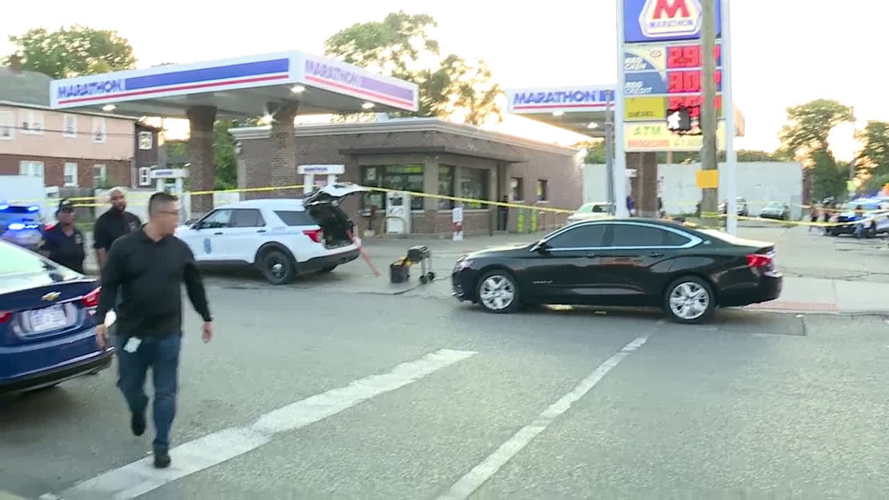 cover for Police provide update on quadruple fatal shooting at gas station on Detroit's west side