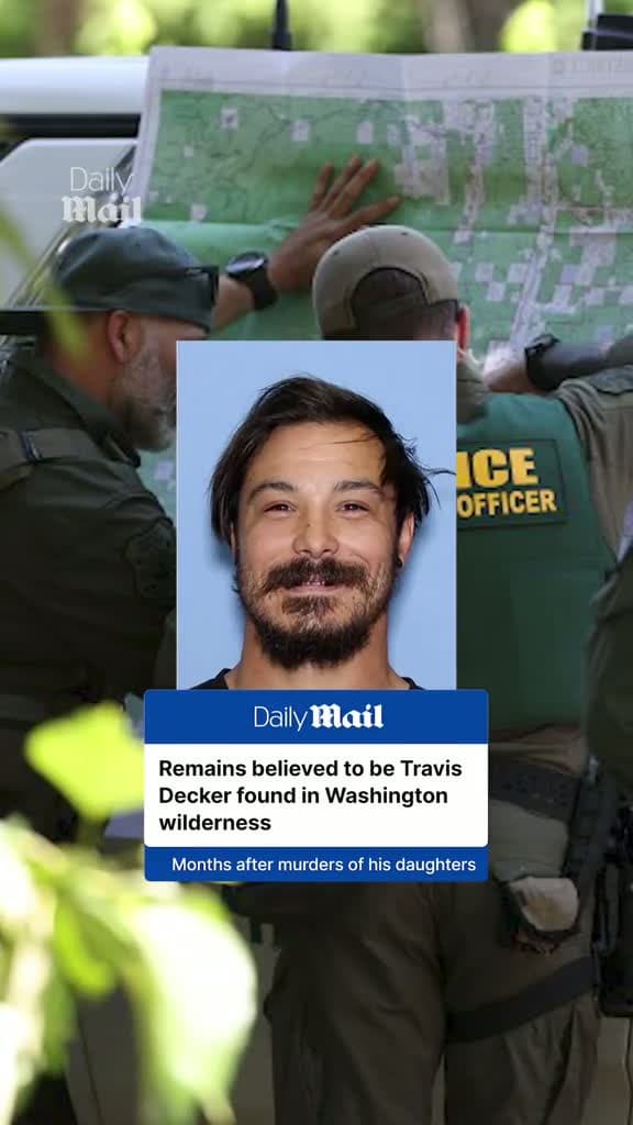 cover for Accused child killer Travis Decker has been found dead in dense wilderness three months after he allegedly killed his three daughters and went on the run, police believe.