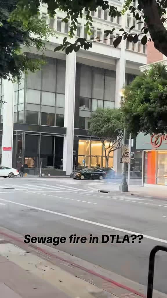 cover for Fire breaks out in DTLA! What’s happening?? 🔥 #DTLA #Fire #LA