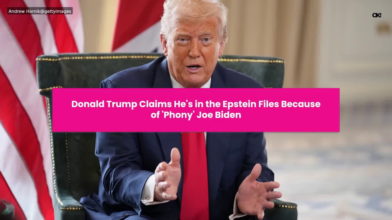 cover for Donald Trump suggested his name is in the Jeffrey Epstein files — but not for the reasons one may think. Link in bio for details! (📸: GETTY IMAGES)