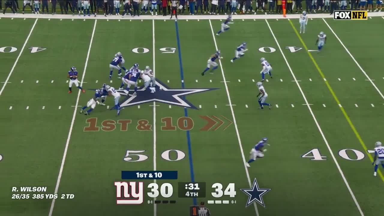 cover for Russell Wilson's clutch deep TD to Nabers puts them up with 25 seconds left! 🔥 #NFL #Touchdown #RussellWilson #ClutchMoment