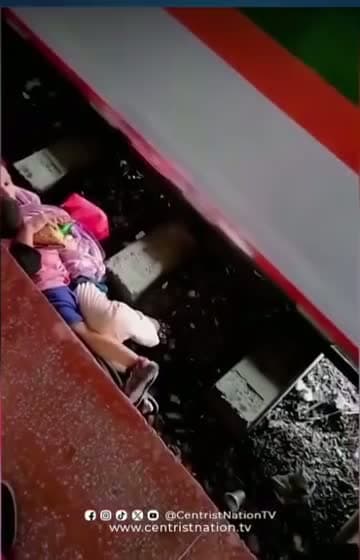 cover for Mother and son miraculously survive falling under a train 🚆💪 #SurvivalStory #MiracleEscape #AgainstTheOdds