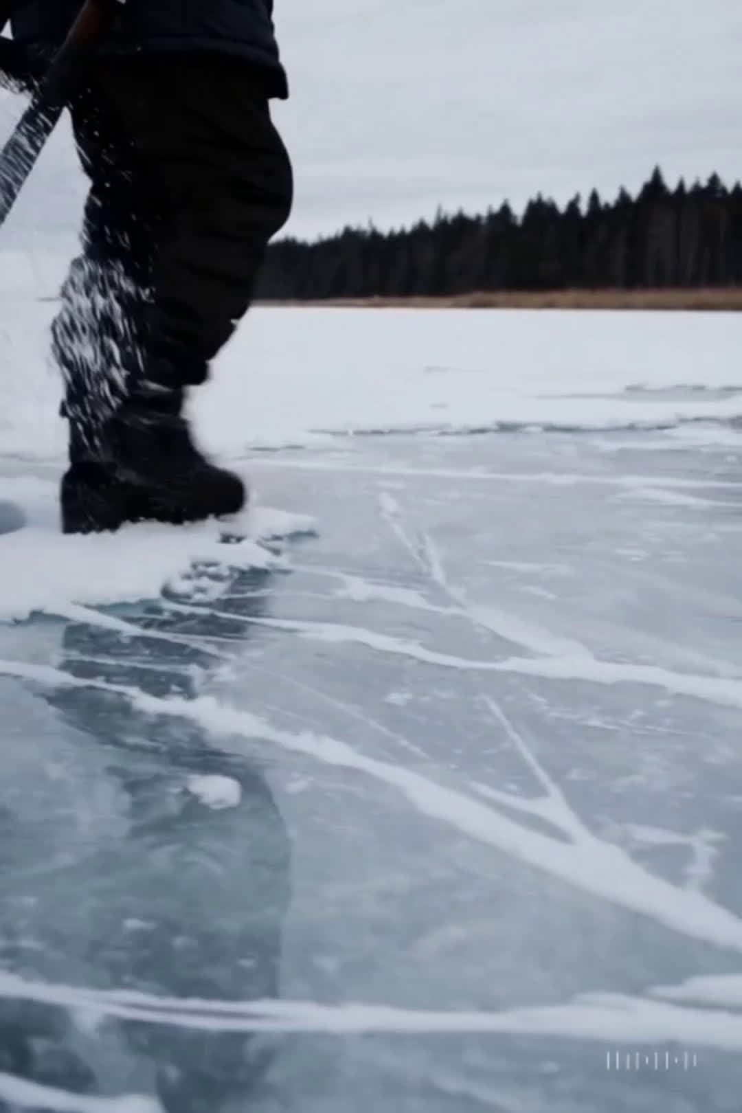 cover for Fishing on the iced river #fishing #fish #winter #snow 